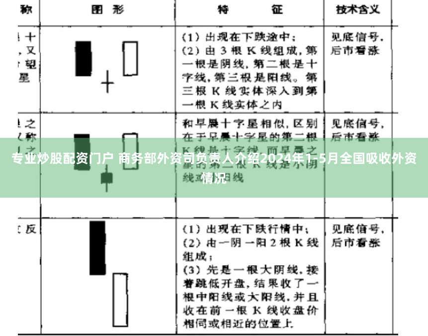 專業炒股配資門戶 商務部外資司負責人介紹2024年1-5月全國吸收外資情況